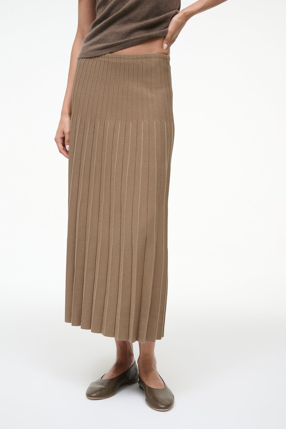 STAUD LENA SKIRT TAUPE - 7