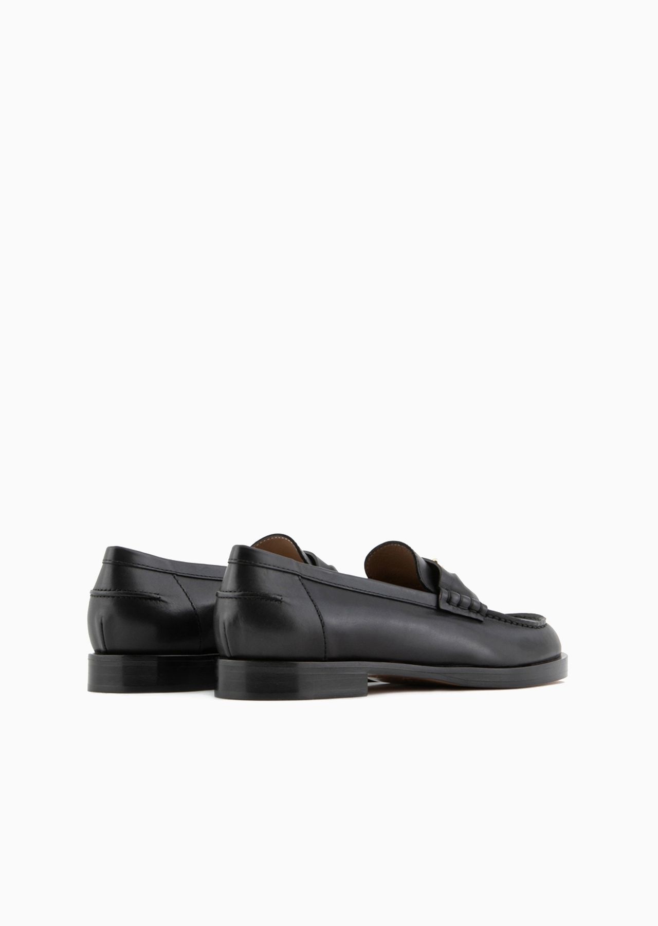 Polished leather loafers with stirrup - 4