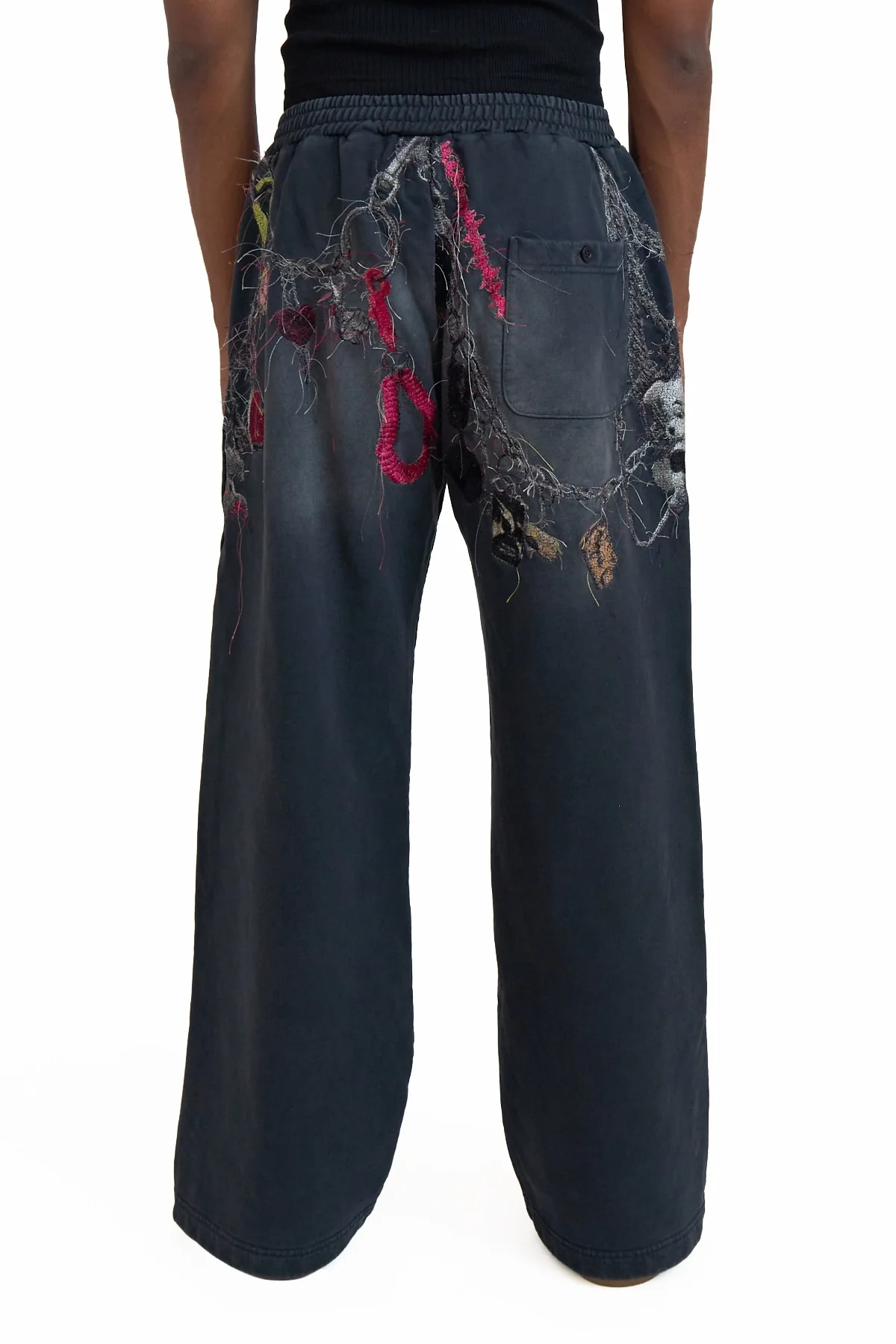 Doublet Embroidered Chain Sweatpants Black - 3