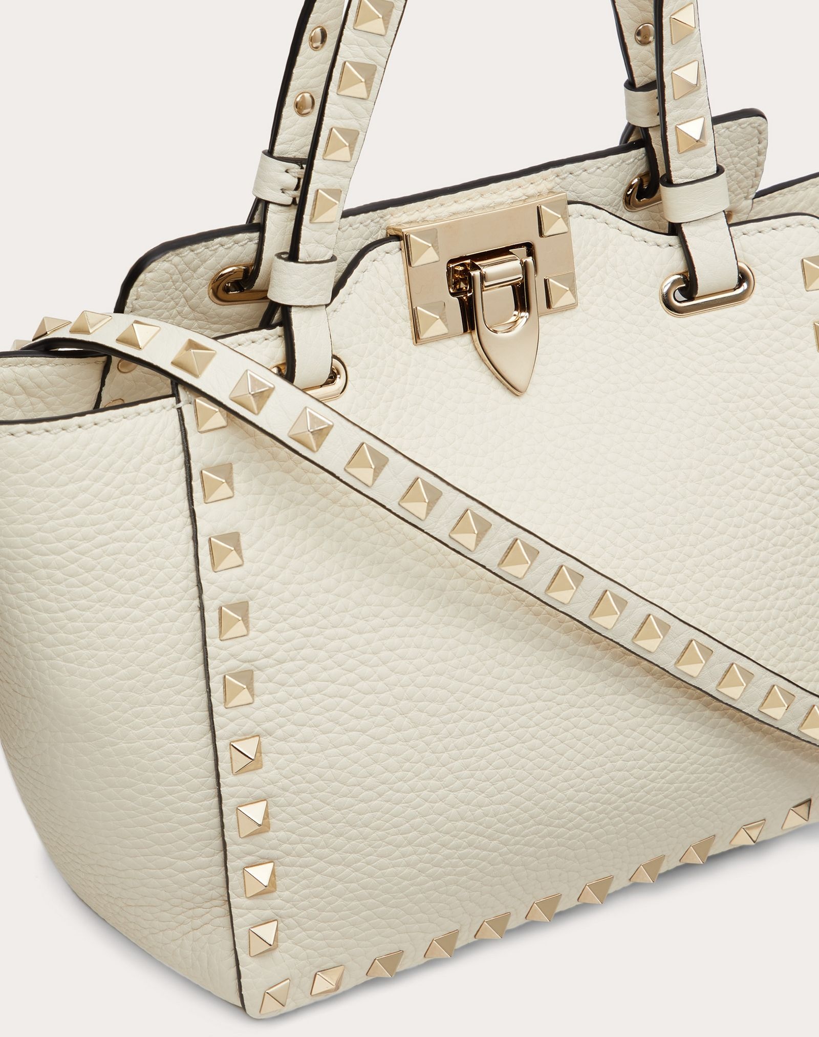 Mini Rockstud Grainy Calfskin Bag - 5