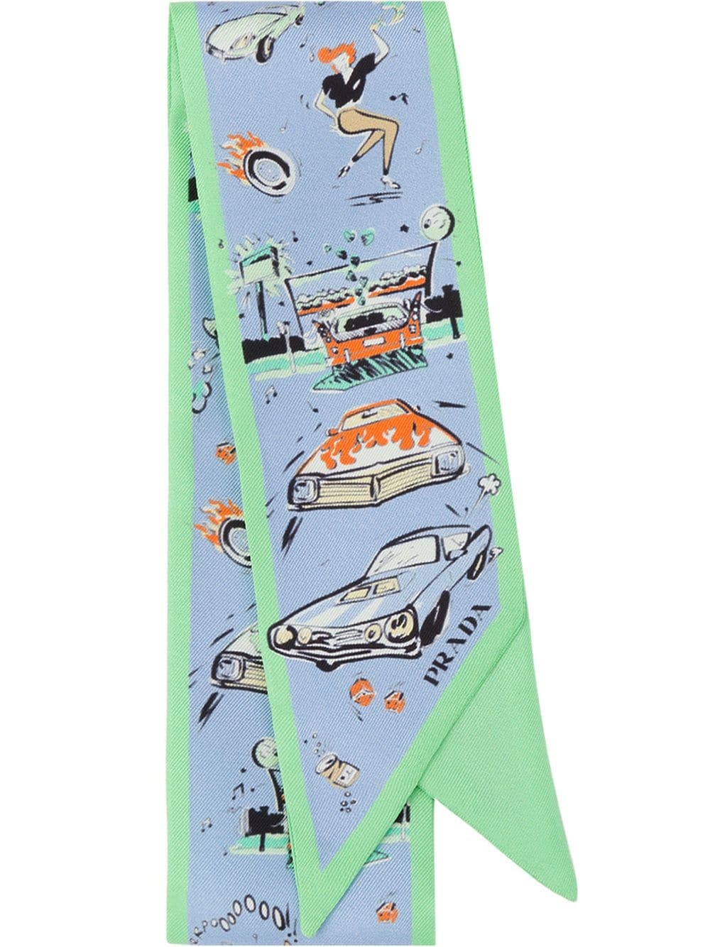 comics print scarf - 1