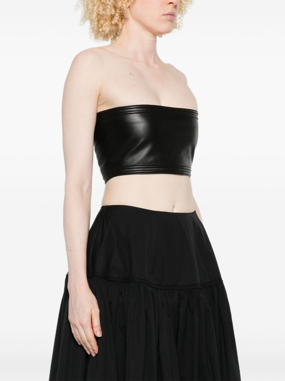 leather bandeau top - 3
