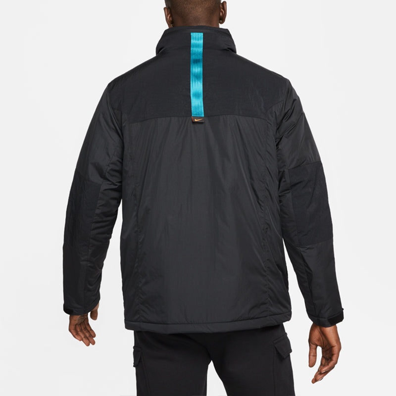 Nike Sports Solid Color Casual Hooded Jacket Black DD8413-010 - 5