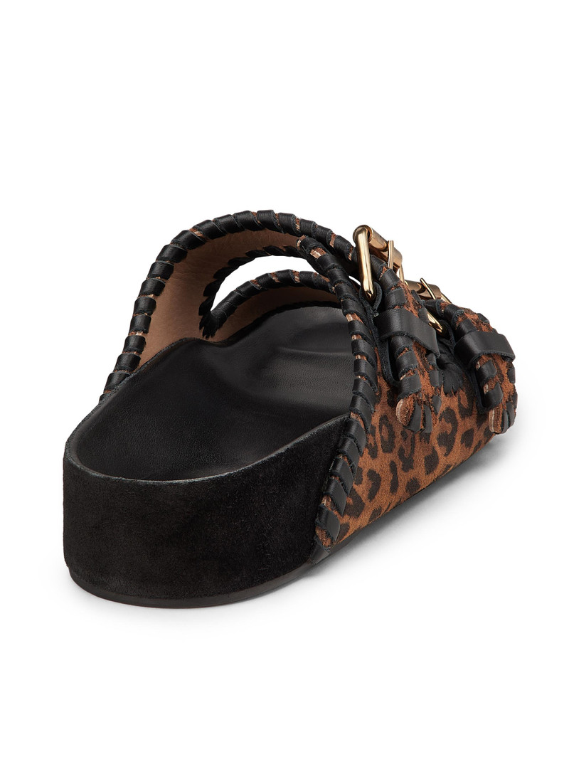 Women's Lennyo Suede Sandals - Leopard 3