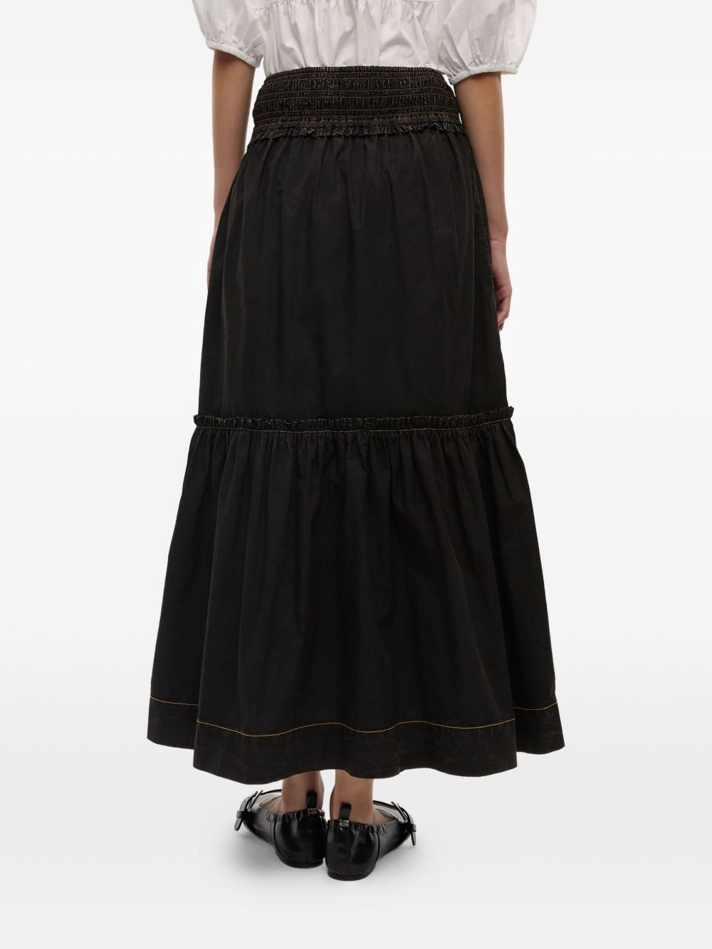 panelled A-line skirt - 4