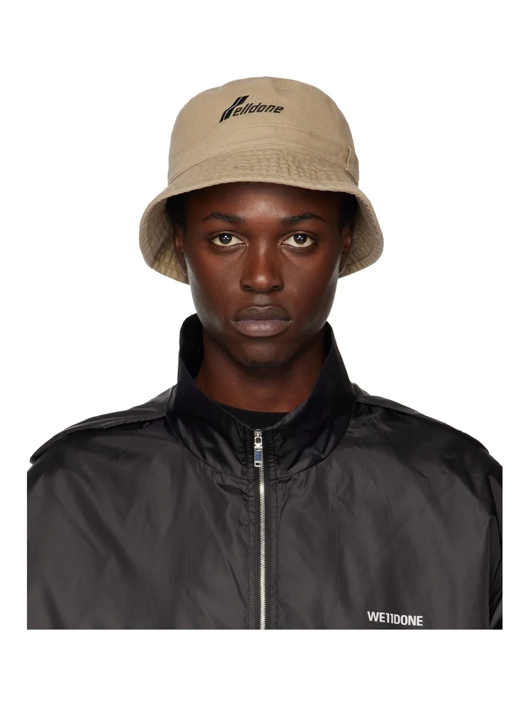 Beige Washed WD Logo Bucket Hat - 1