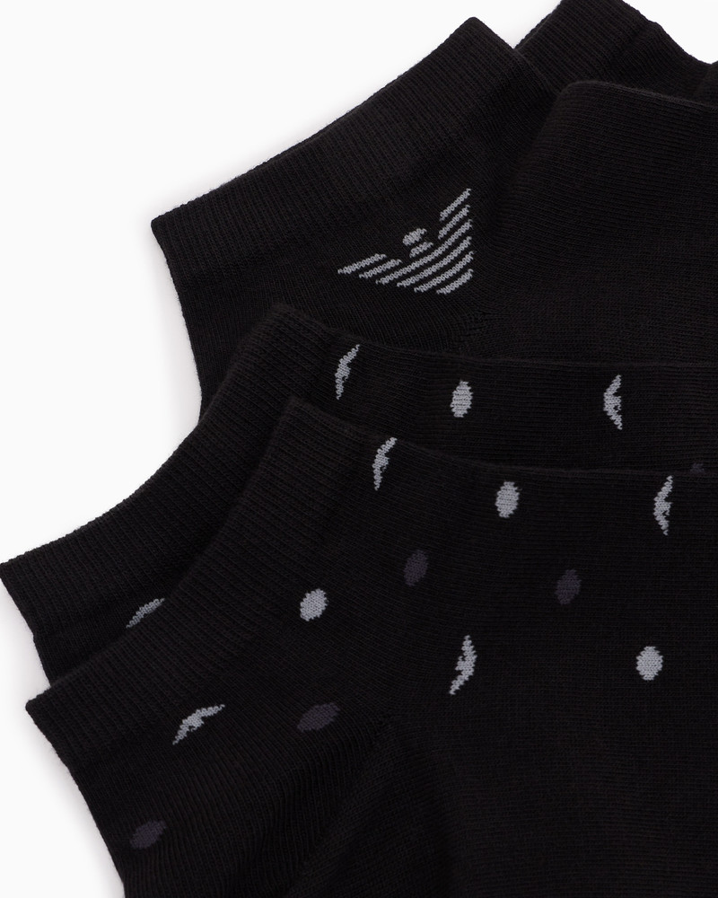 EMPORIO ARMANI TWO-PACK OF ALL-OVER EAGLE ANKLE SOCKS outlook