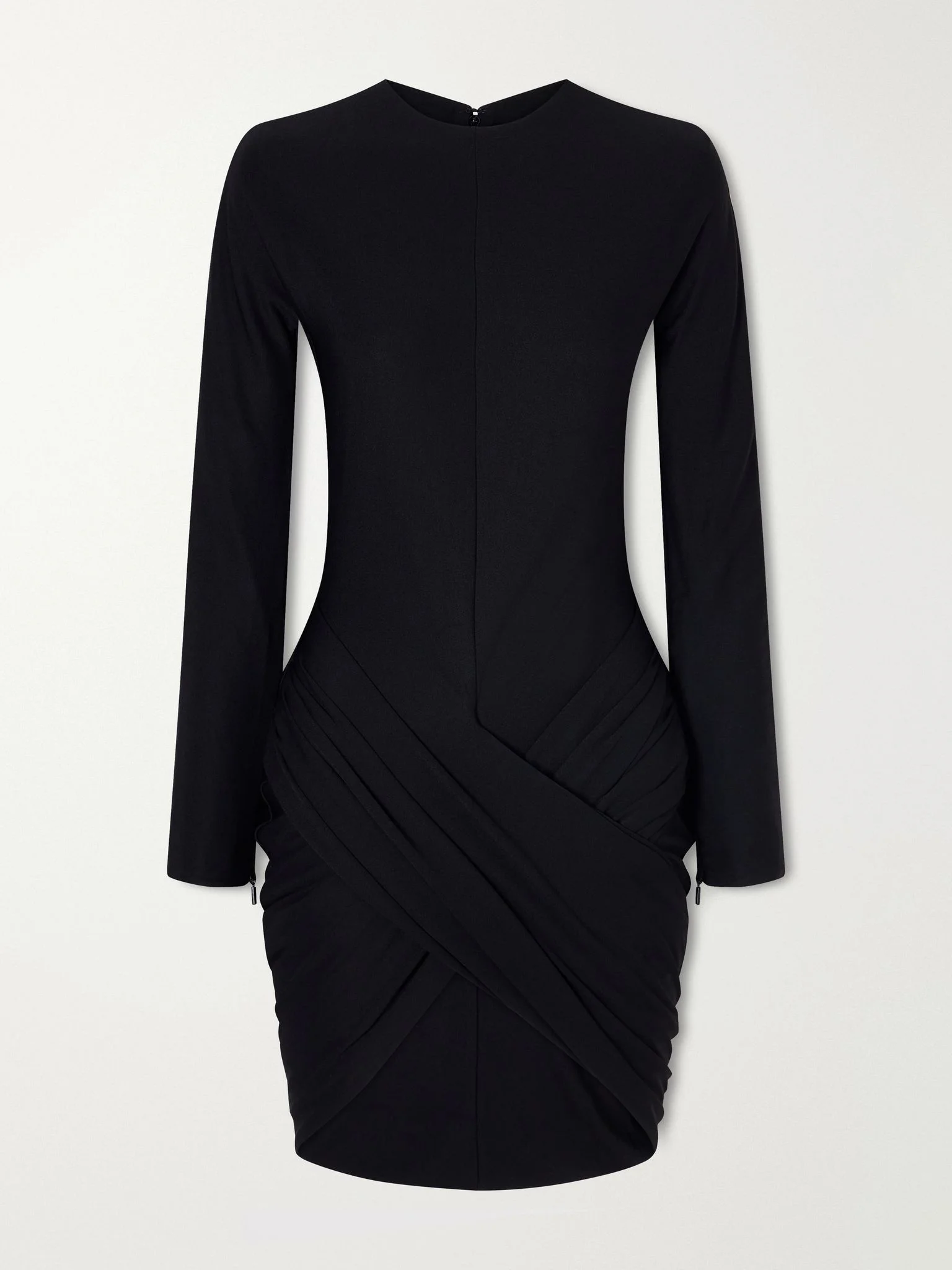 La Mini Robe De Minuit draped stretch-jersey mini dress Black - 1