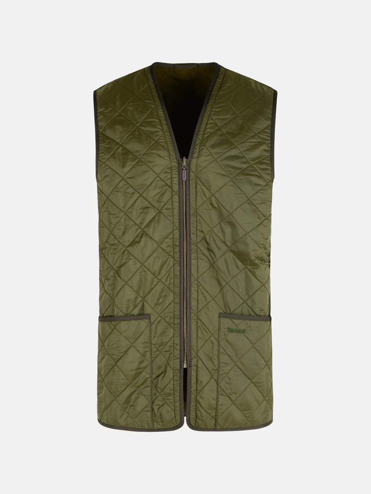 'POLARQUILT' GREEN POLYAMIDE VEST - 1