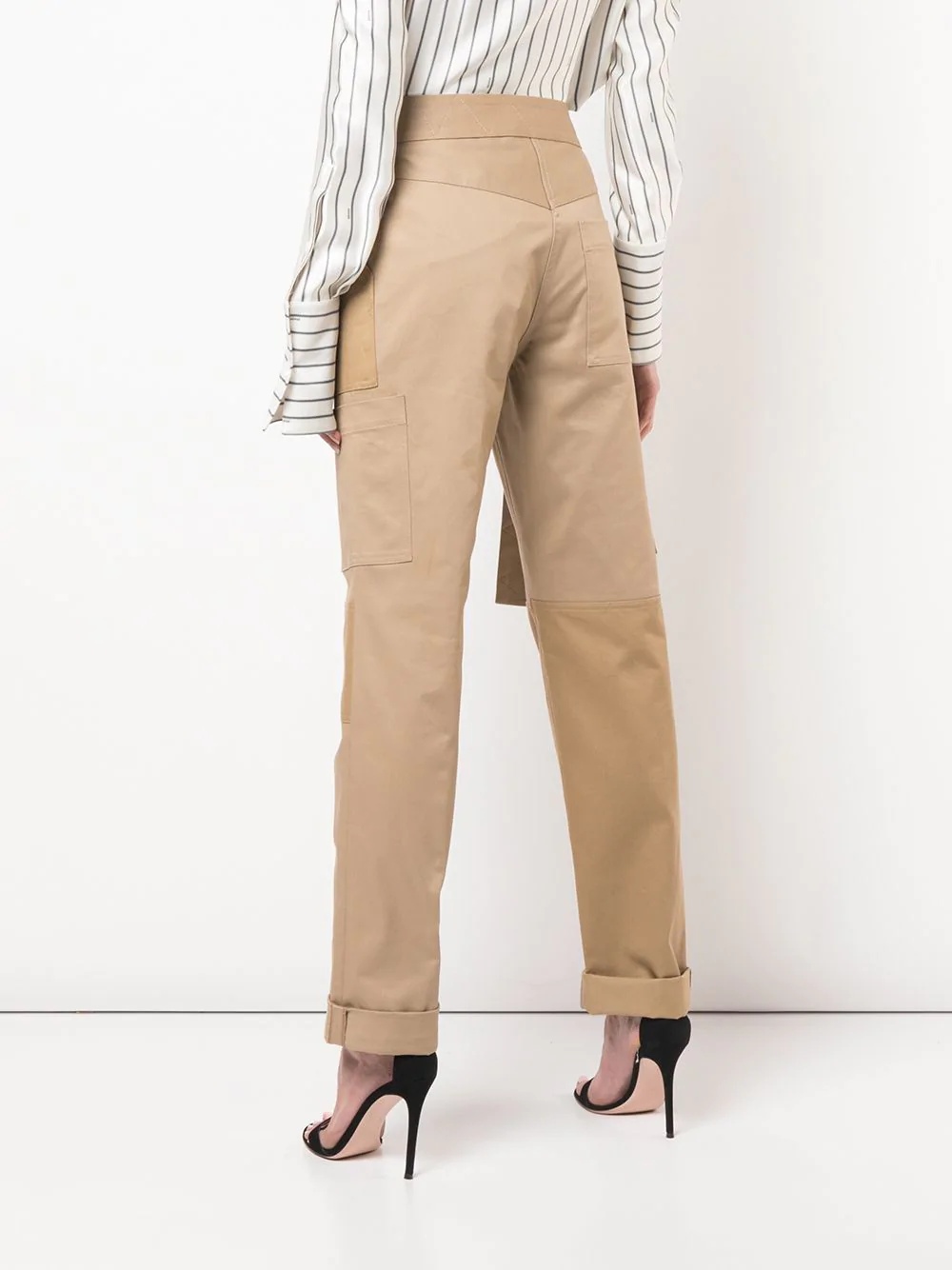 straight leg cargo trousers - 4