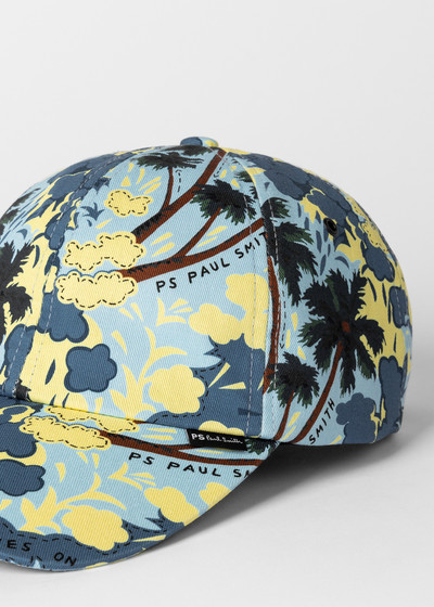 Paul Smith Blue 'Eyes On The Skies' Cotton Baseball Cap outlook