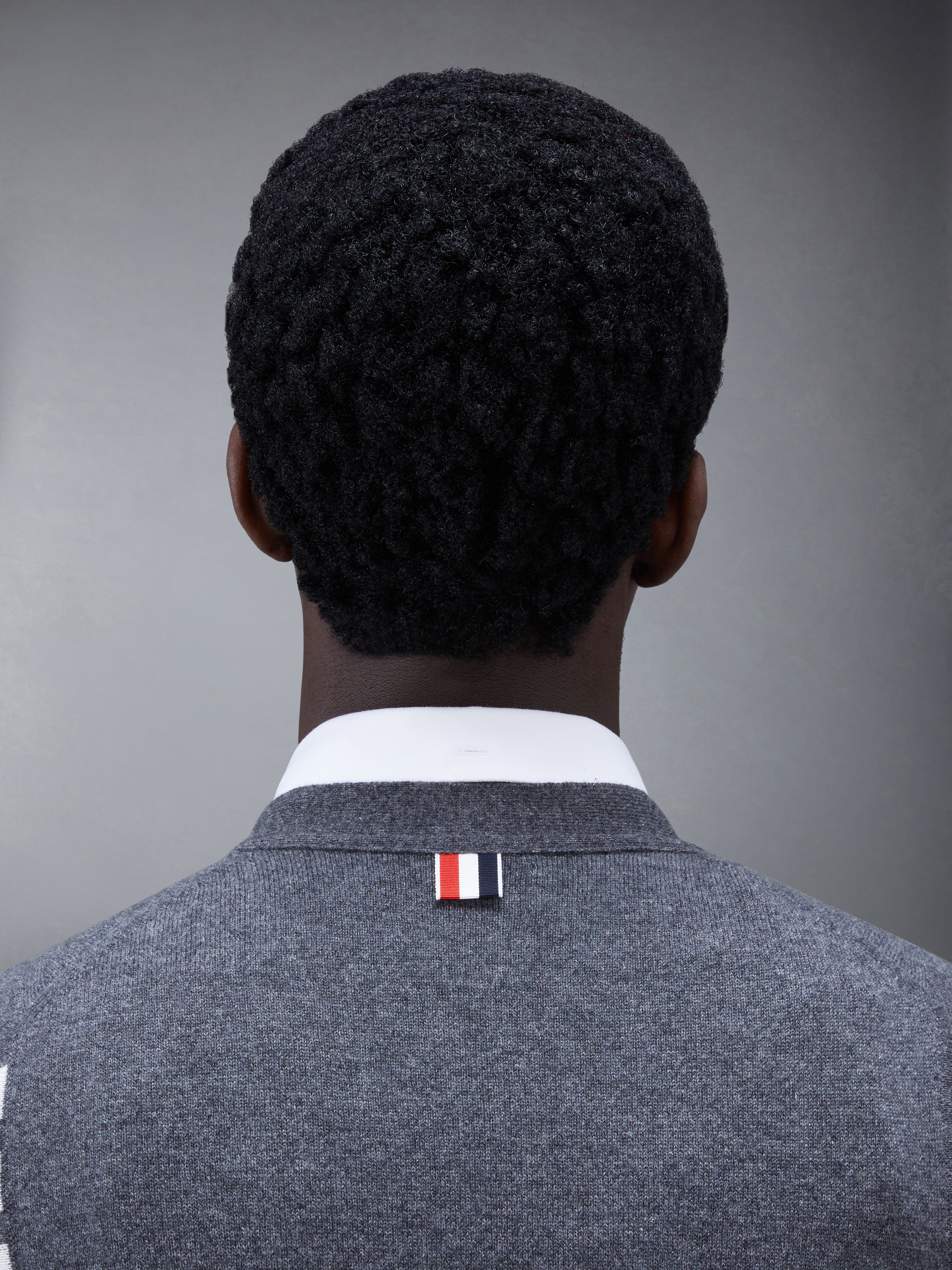Charcoal Cashmere 4-bar V-neck Waistcoat - 6