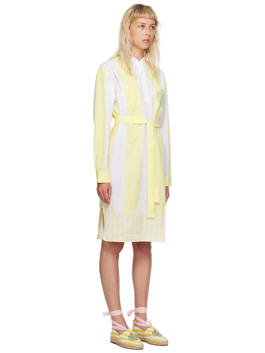 White & Yellow Hotel Olympia Edition Poolside Dress - 2