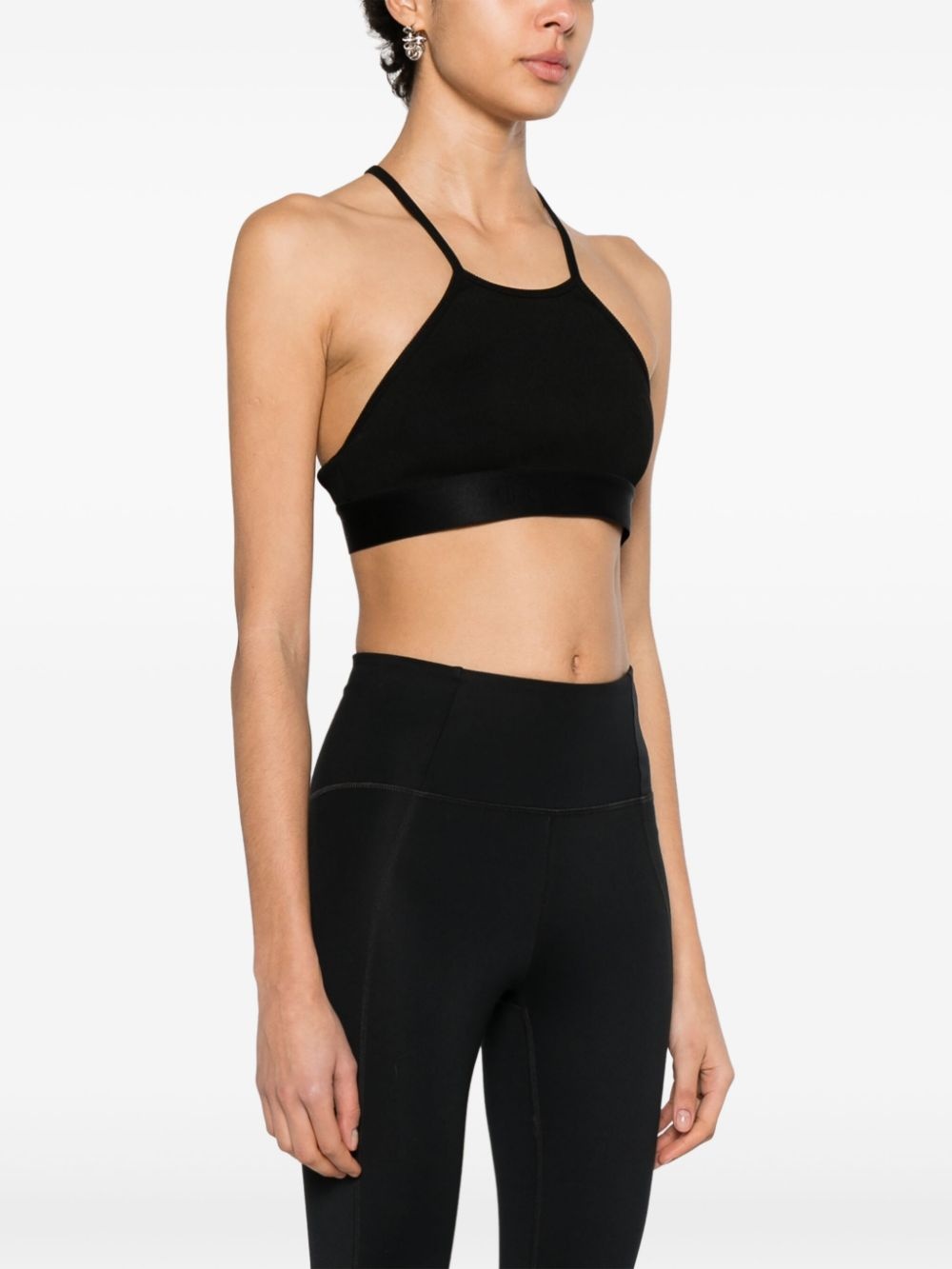 Interlocking G ribbed cropped top - 3