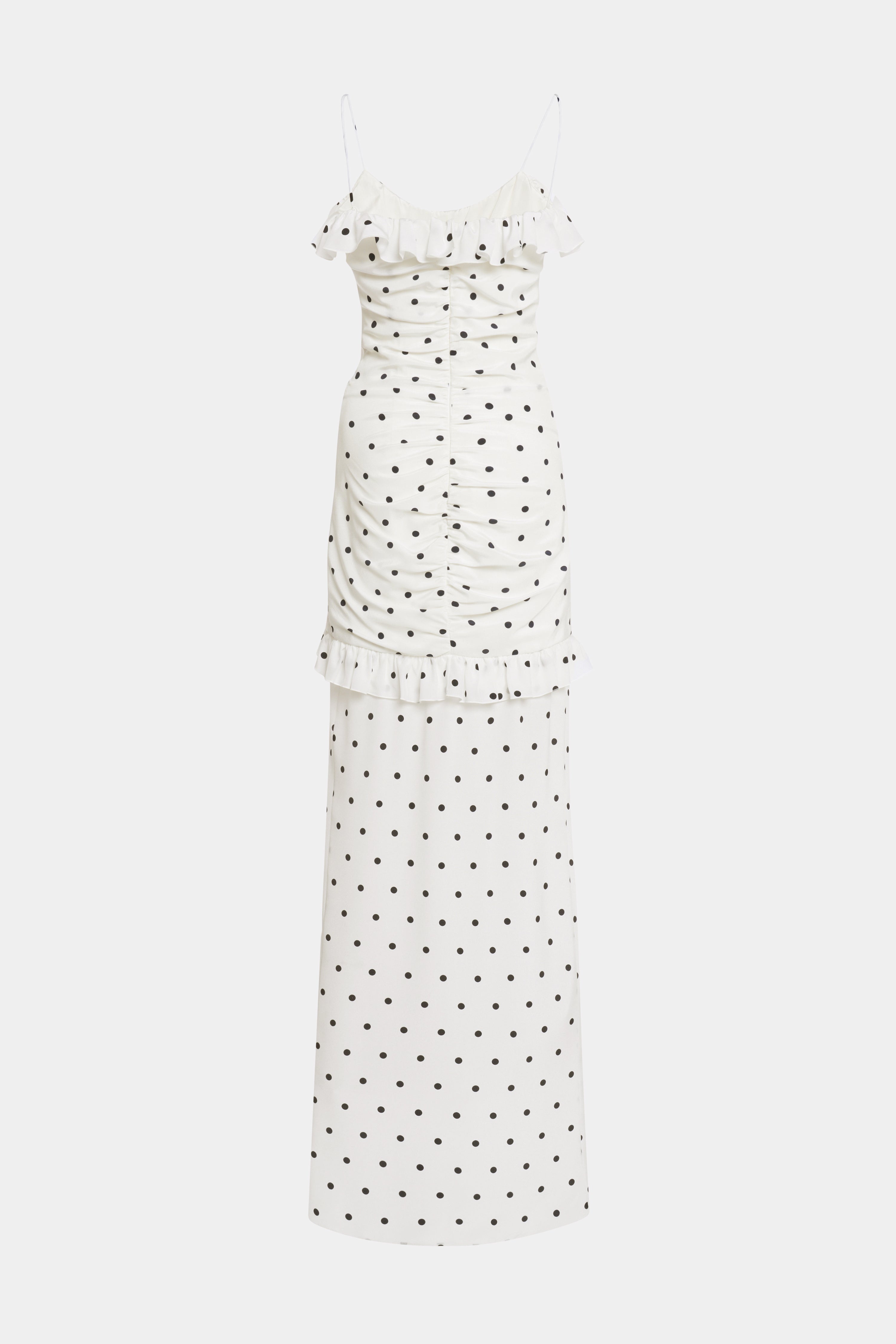 POLKA DOT DRESS WITH SPLIT - 2