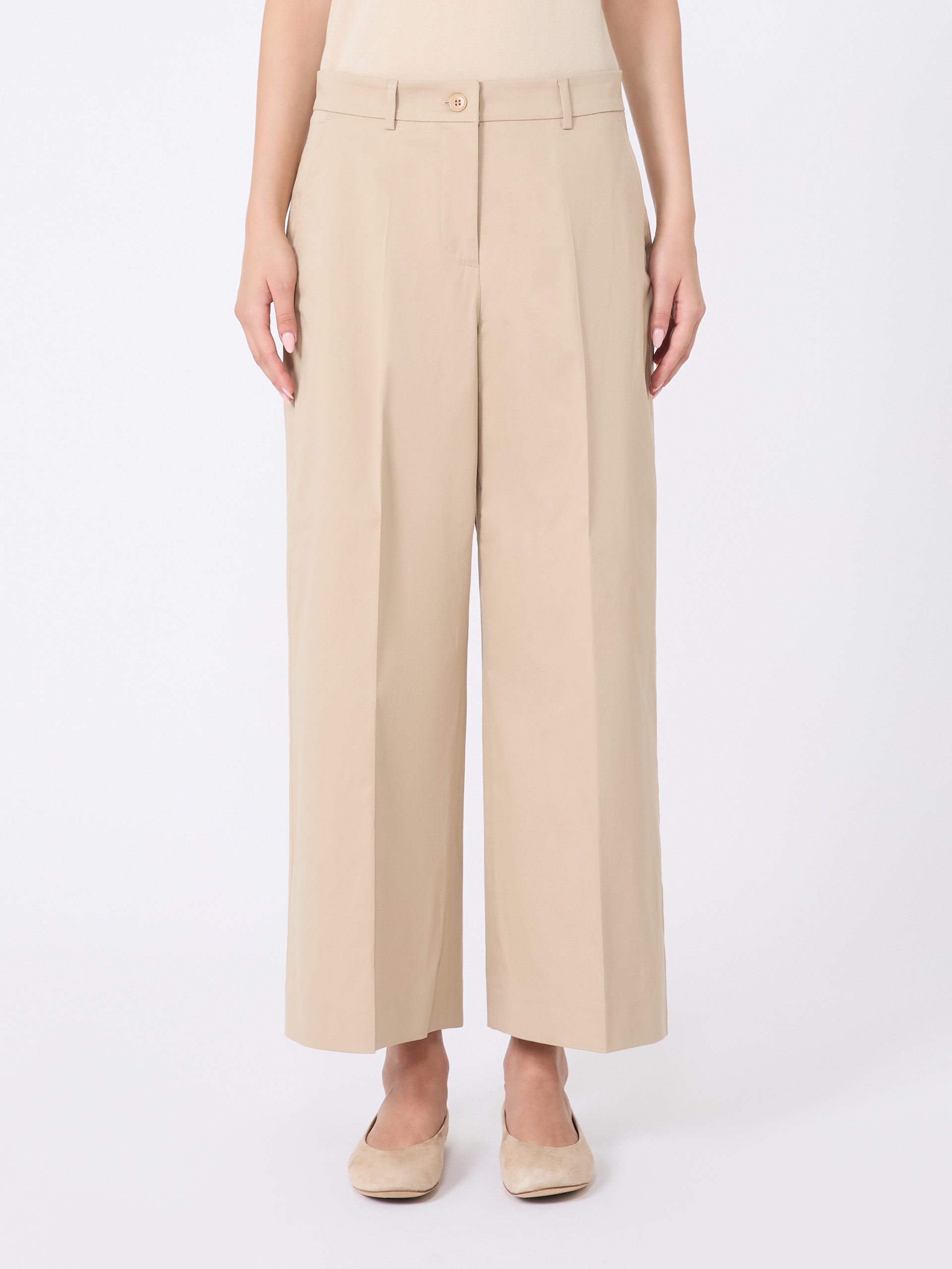 URIAL Cotton satin cropped trousers - 3