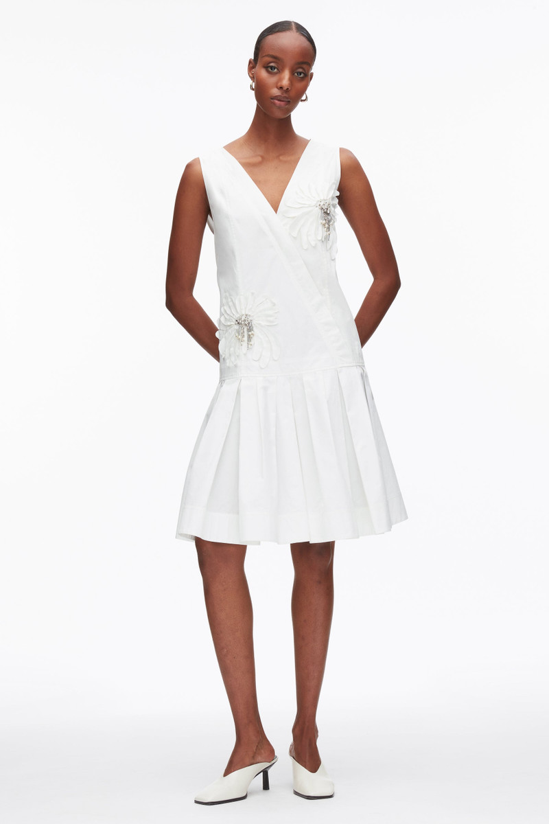 3.1 Phillip Lim Draped Tank Dress with Floral Appliqué outlook