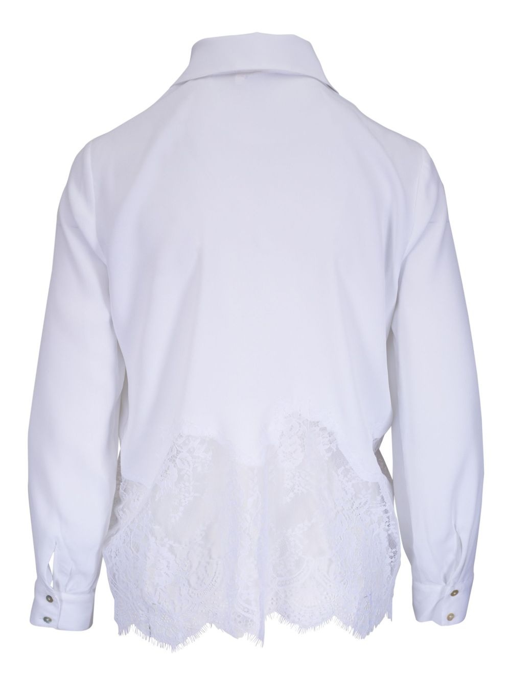 lace-embellished shirt - 2