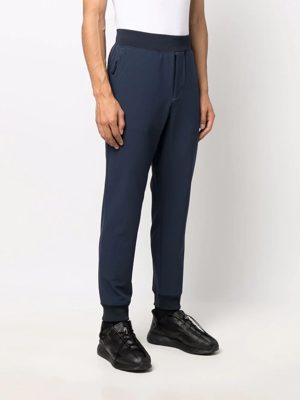 logo-patch tapered trousers - 3