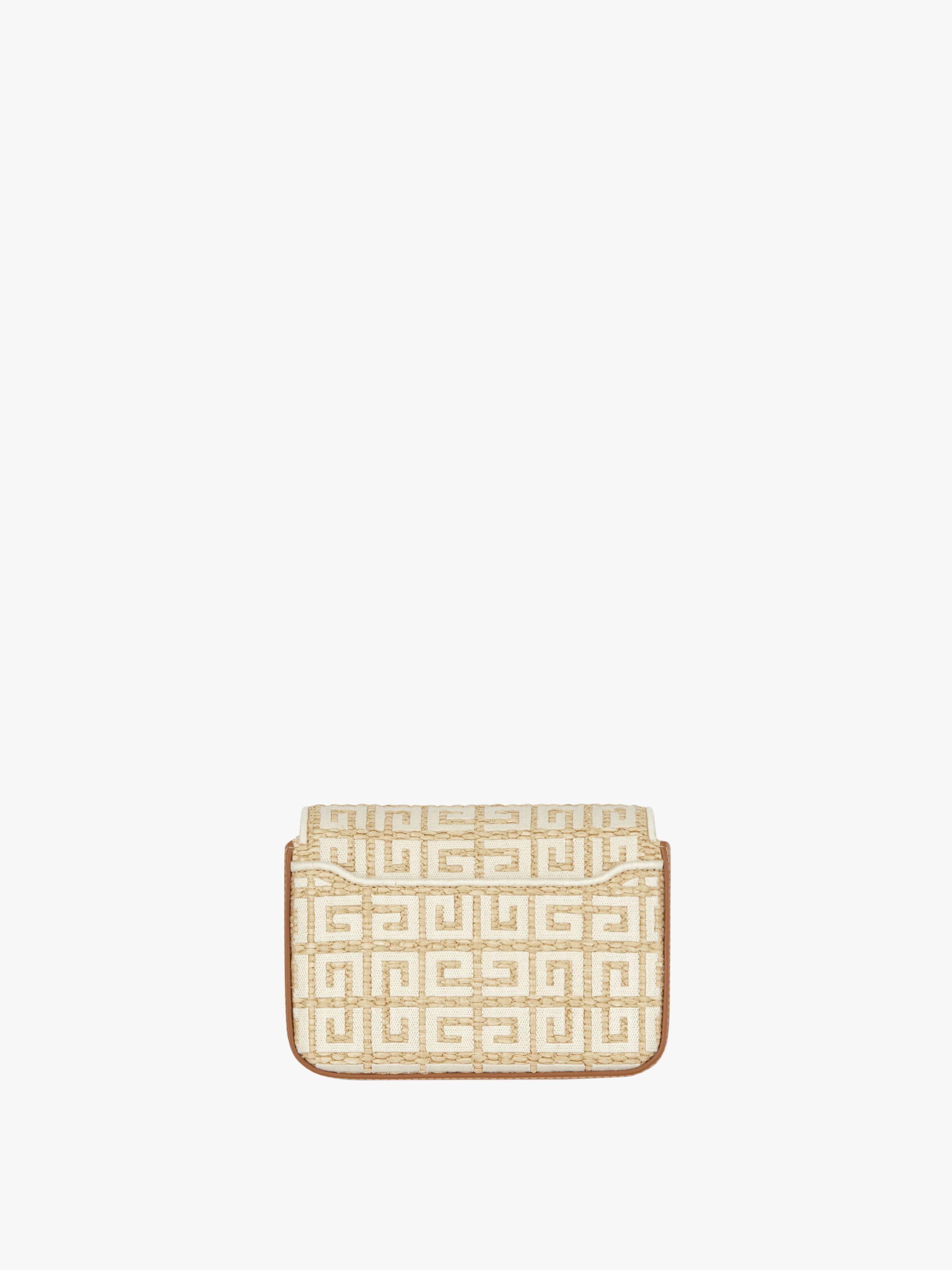 SMALL 4G BAG IN 4G EMBROIDERED RAFFIA WITH CHAIN - 5