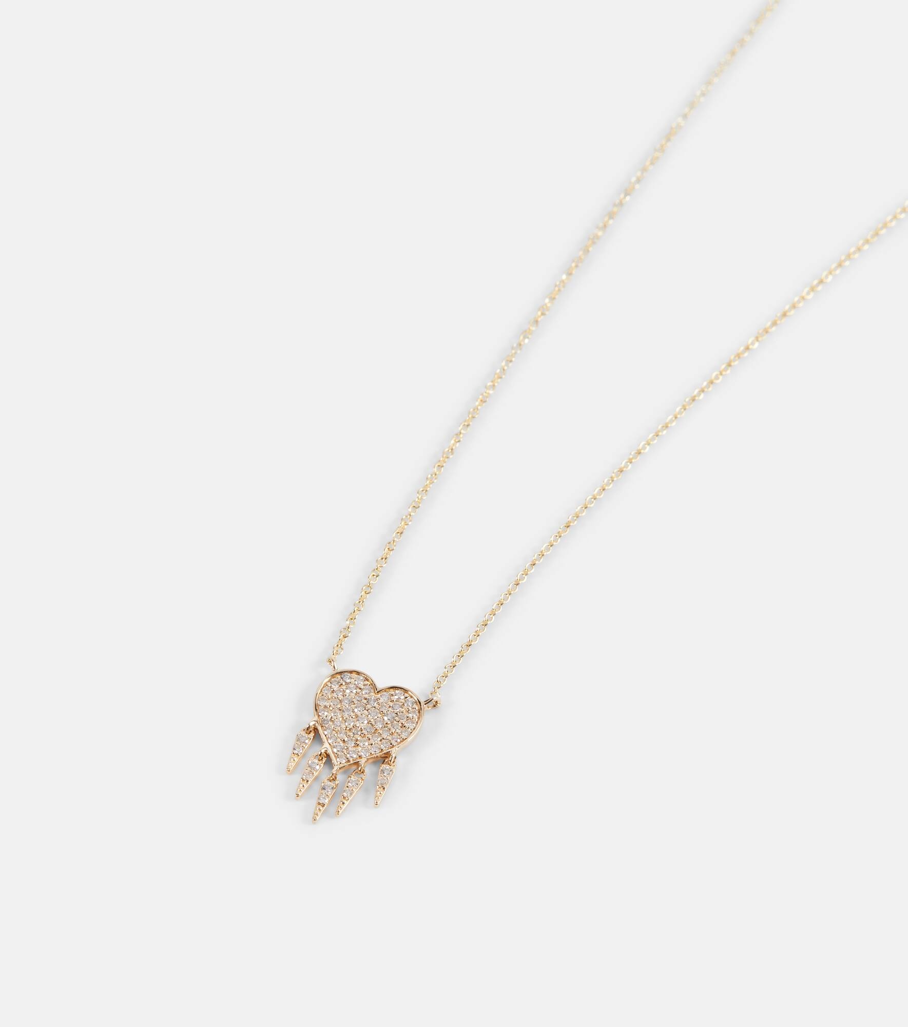 14kt gold necklace with diamonds - 6
