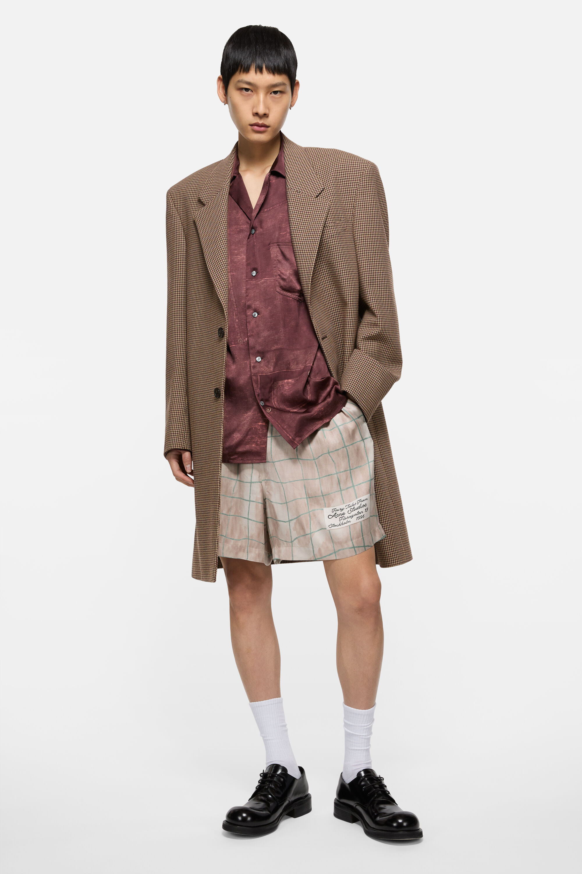 Single-Breasted Wool Coat - Multi brown - 2