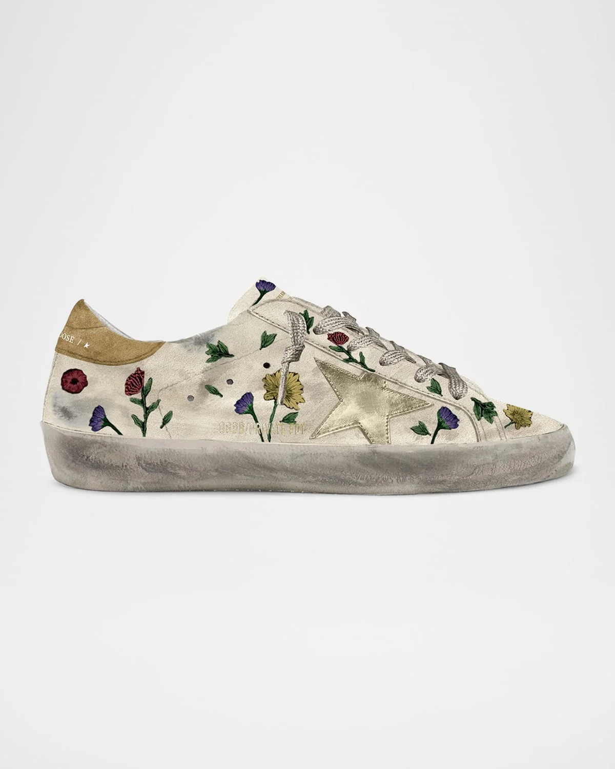 Super-Star Floral Leather Low-Top Sneakers - 1
