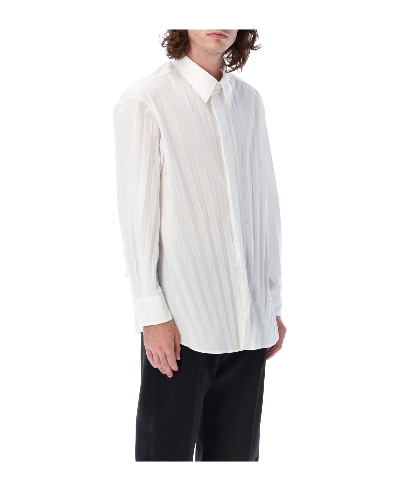 Pleated Cotton-blend Shirt - 2