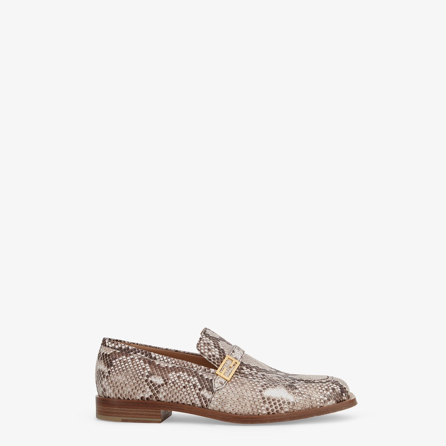 Beige python loafers - 1