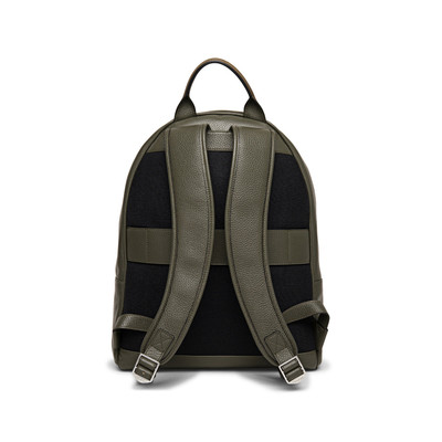 Santoni Green tumbled leather backpack outlook
