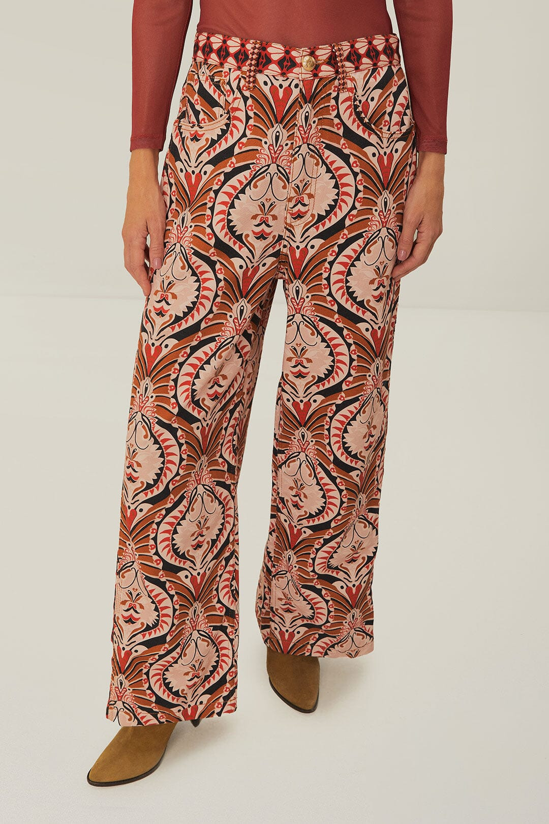 Brown Pineapple Jewelry Pants - 2