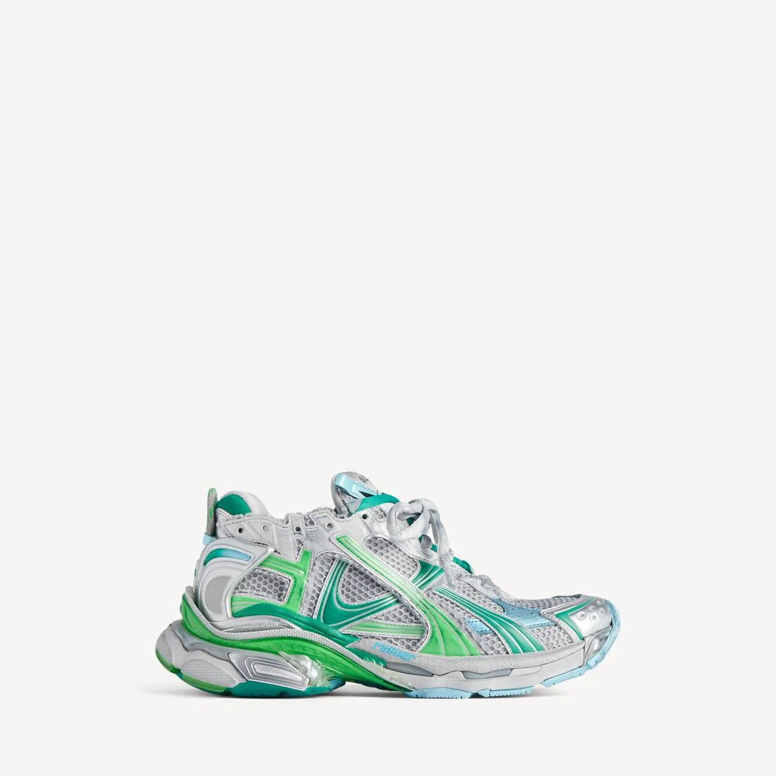 Men's Runner Sneaker in Grey/green/blue - 1