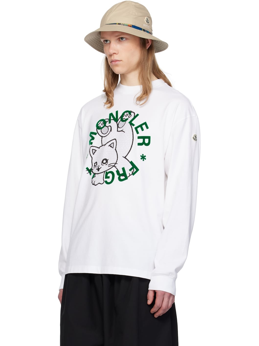 Moncler x FRGMT Hiroshi Fujiwara White Cartoon Logo T-shirt - 4