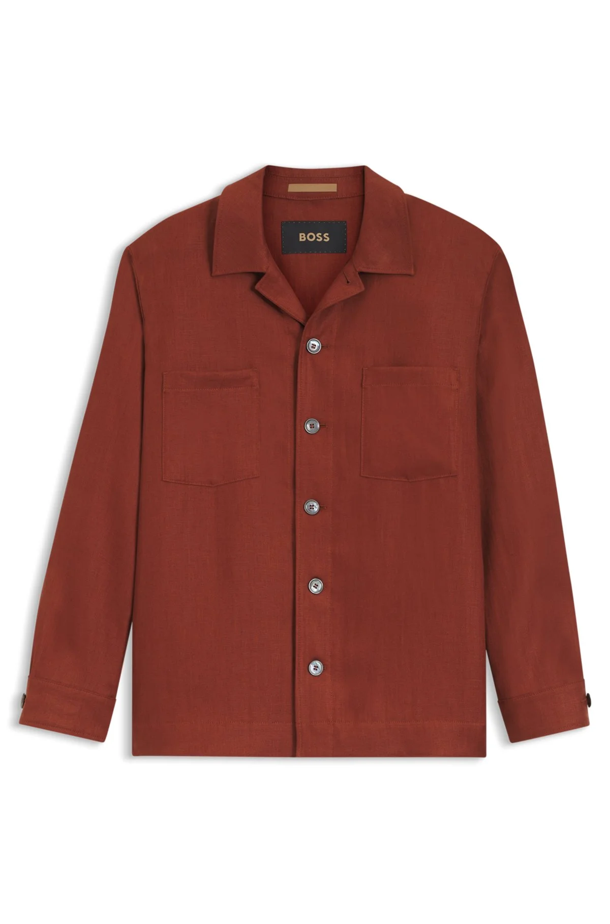 REGULAR-FIT OVERSHIRT IN WRINKLE-RESISTANT LINEN - 1