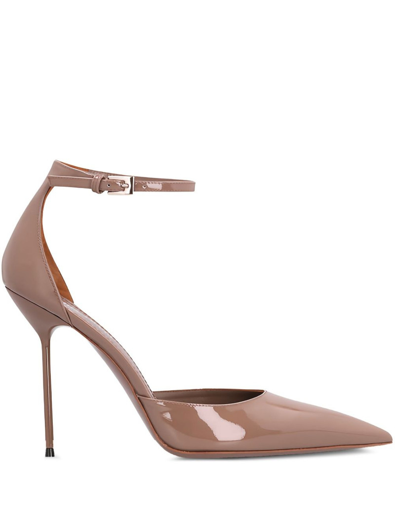 105mm Lidia ankle-strap patent-leather pumps 1