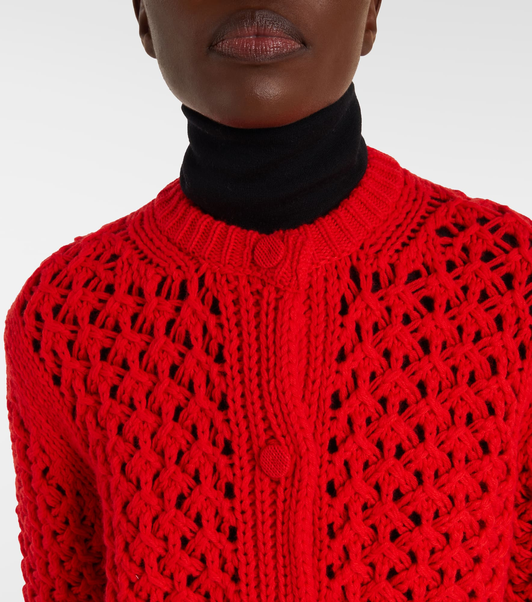 Open-knit wool cardigan - 4
