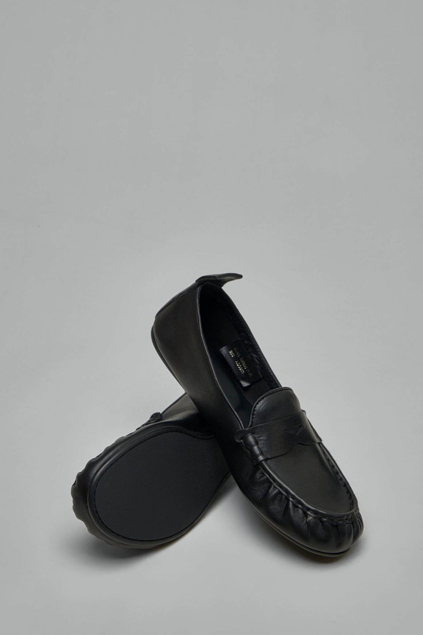 Leather Loafers with Saddle Strap - 5
