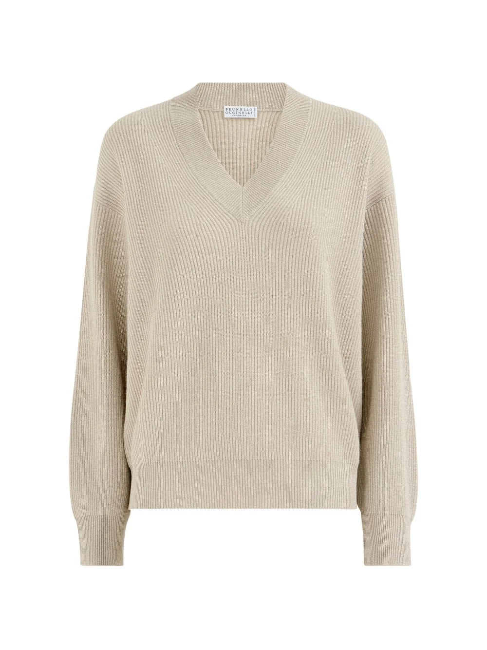 sparkling cashmere English-rib cardigan - 1