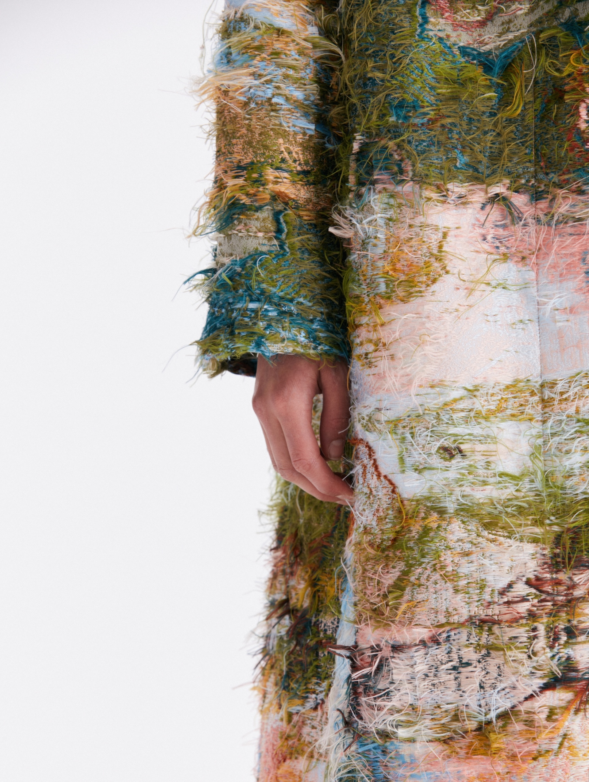 ABSTRACT LANDSCAPE FIL COUPÉ COAT - 5