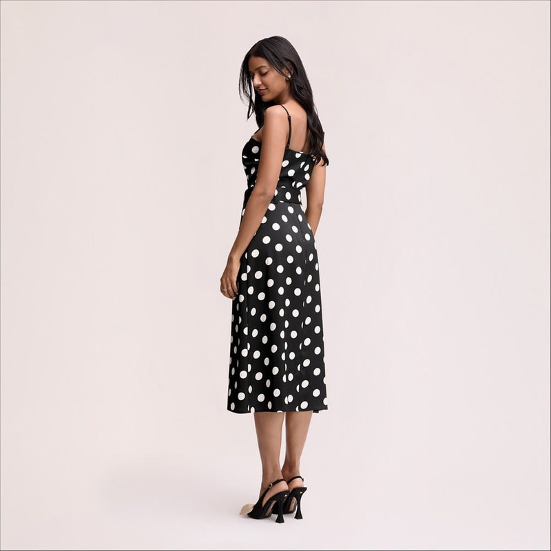 Belted Dot Maxi Dress 5