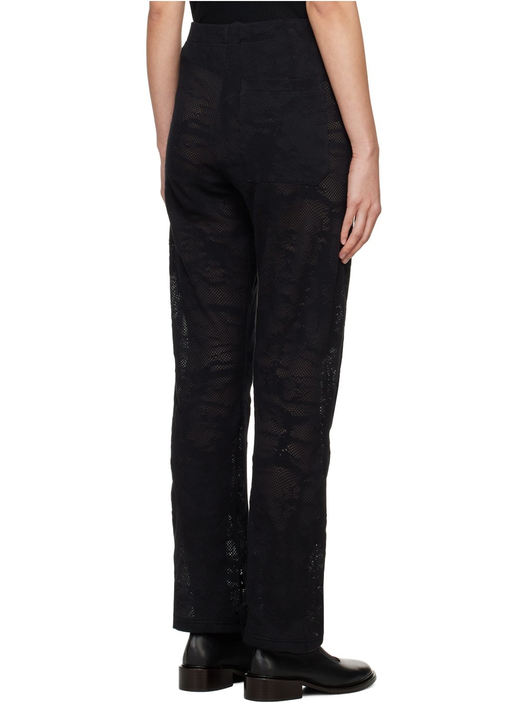 Black Graphic Trousers - 3