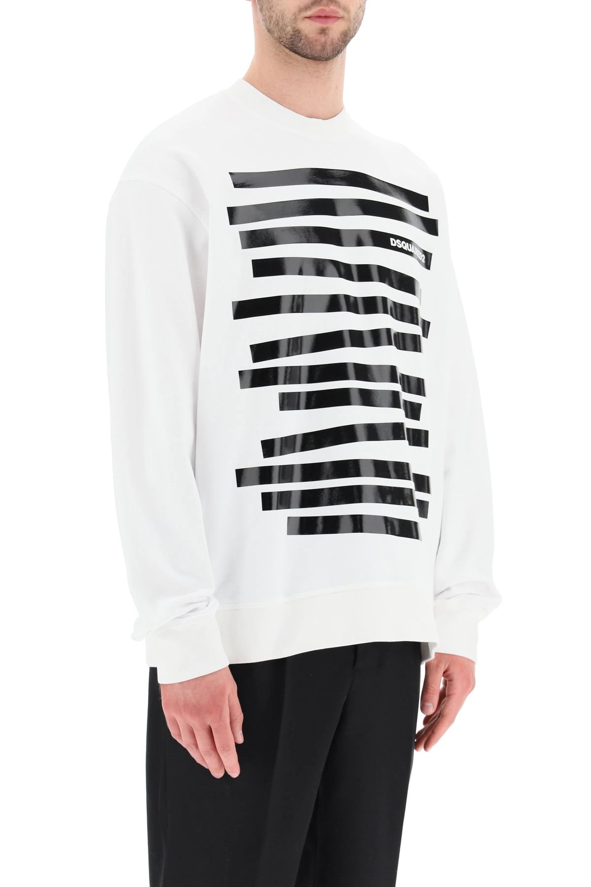 SWEATSHIRT WITH STRIPES AND LOGO - 3