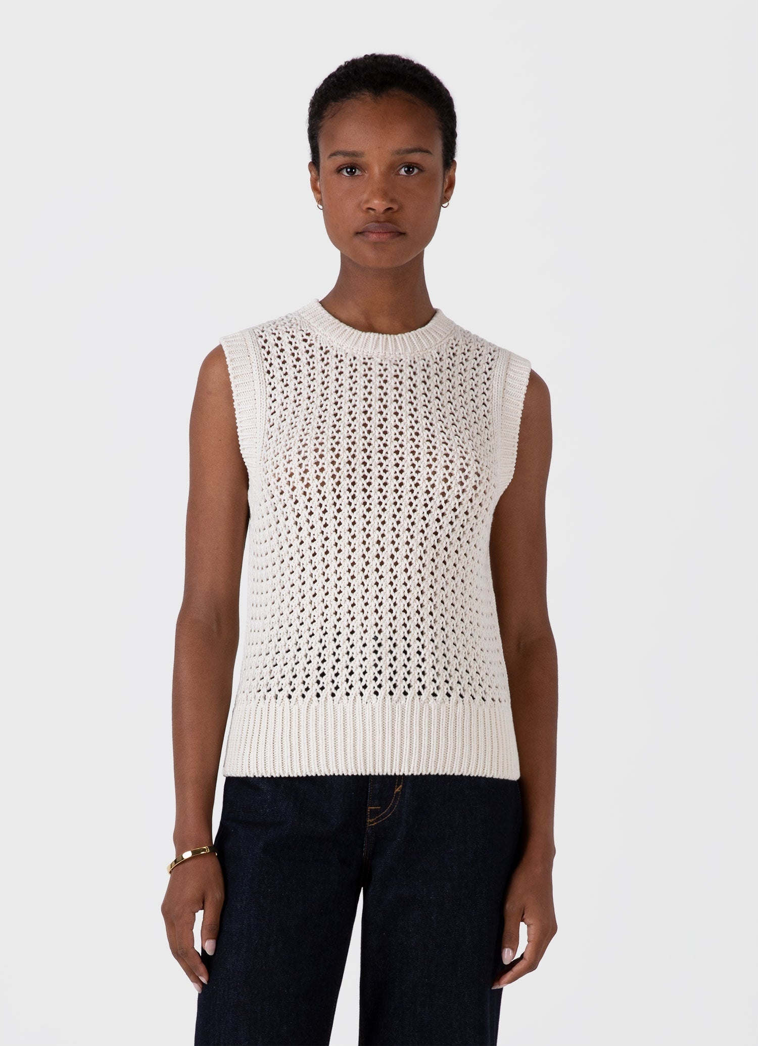 Chunky Cotton Stitch Vest - 1