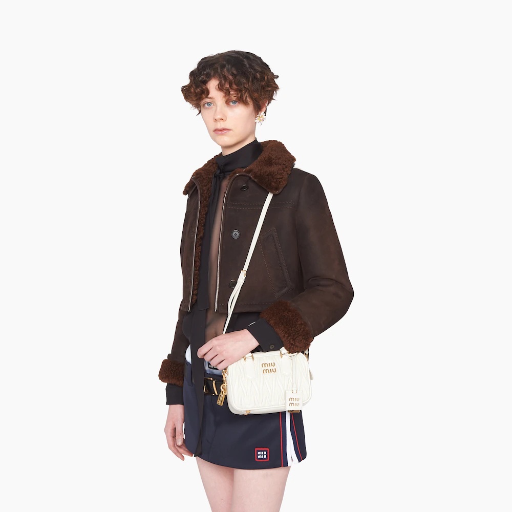 Matelassé nappa leather top-handle bag - 3