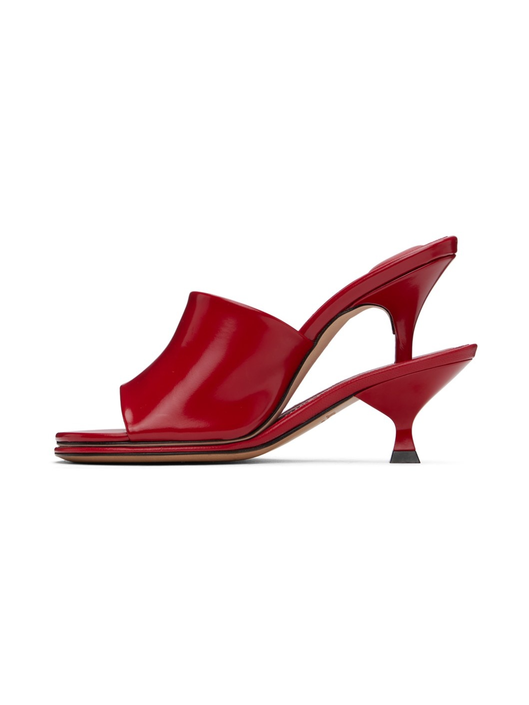 Red La Casa 'Les doubles mules' Heeled Sandals - 3