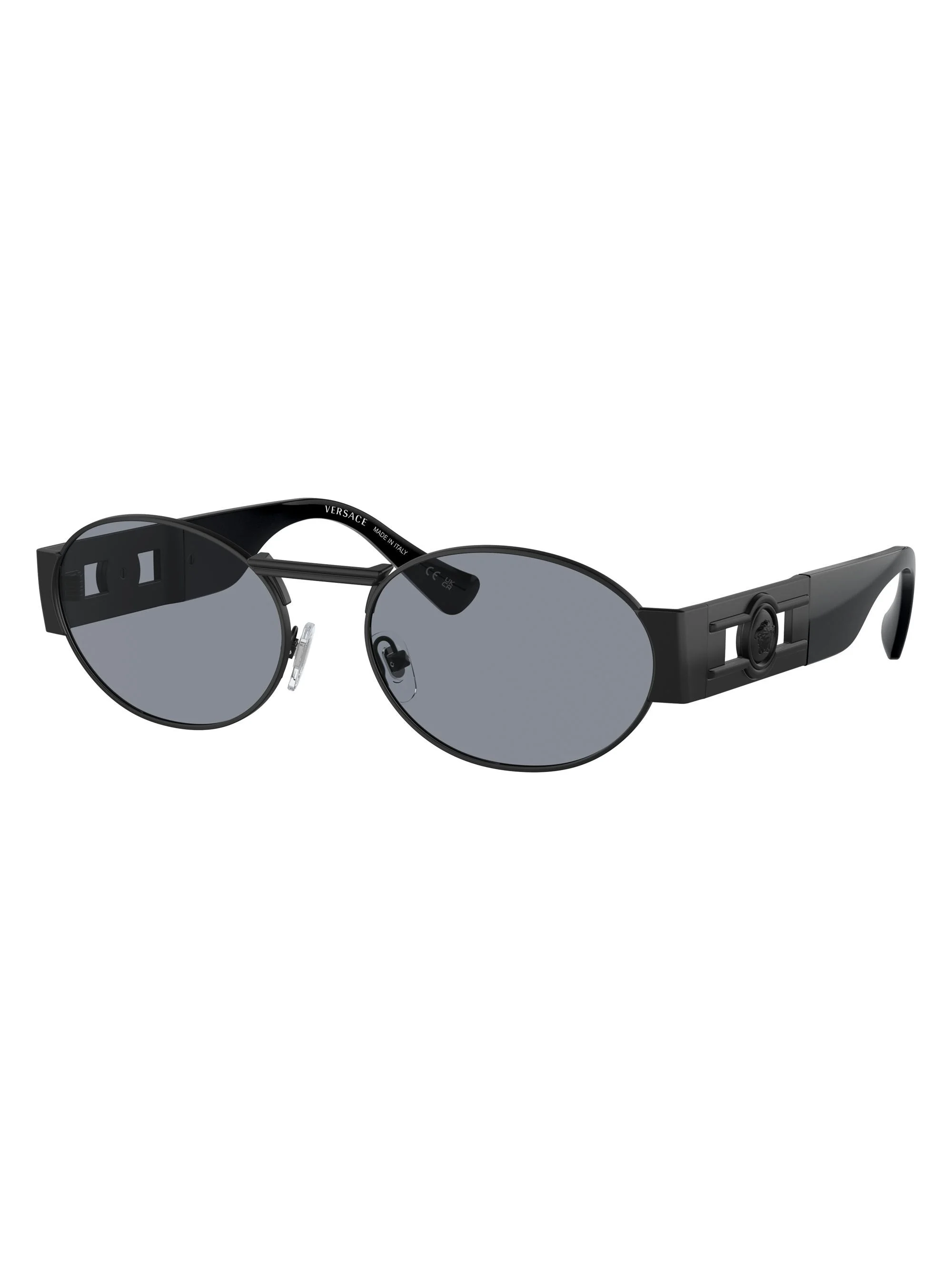 Men's 56MM Oval Sunglasses - Matte Black Grey - 1