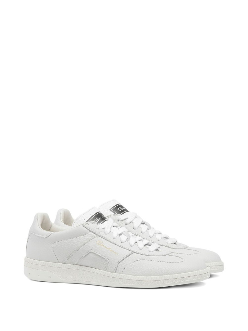 Santoni Women's white leather DBS Oly sneaker outlook