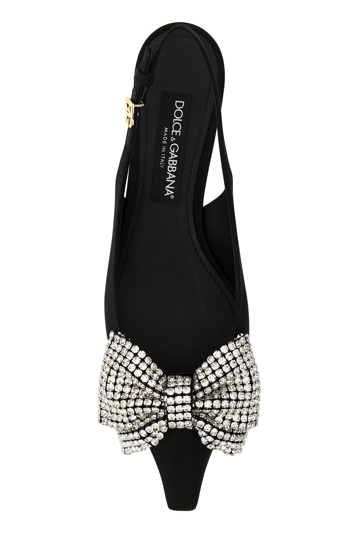Black satin pumps - 4