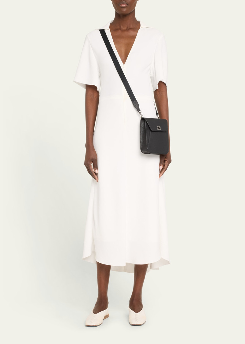 AKRIS Anouk Mini Flap Leather Messenger Bag outlook