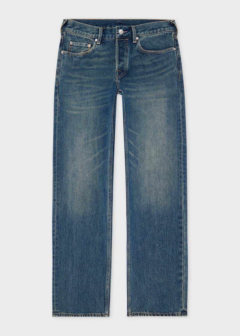 Straight-Fit Vintage-Wash Jeans 1